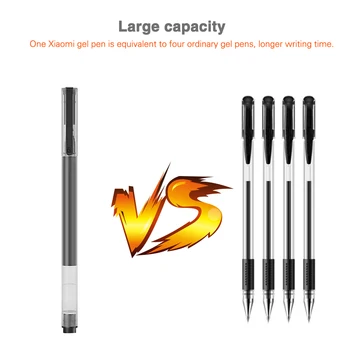 Original Xiaomi Mijia Gel Penne 0,5 mm Stor Kapacitet Blæk Holdbar Neutral Pen Gel Blæk Pen Hurtig Tørring Glat Skriftligt Stille