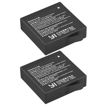 2stk For AZ16-1 XIAOMI YI II 4K-batteri + LCD-USB Dual Batería Oplader til Xiaomi Yi 4K Sport Action-Kamera