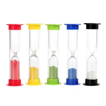 5pcs 30sek /1min /3mins /5mins /10mins Farverige Timeglas Sandglass Sand Timere Ur (Tilfældig Farve)