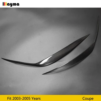 Carbon Fiber Forlygte dekorative sticker Til Hyundai Coupe 2003 - 2005 Fiber glas primer mat sort front Øjenbryn 2 stk/sæt