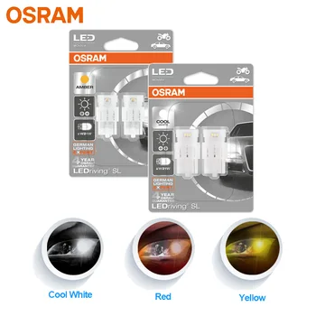 OSRAM LED T20 W21W 7440 Signal Lys LEDriving SL 7705 7706 LED Bil Reverse Light Bremse Lampe Bag Tåge Pære Rød Amber White 2STK