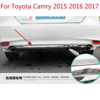Bageste kofanger chrome trim bagtrop Kofanger klistermærker strip høj kvali Til Toyota Camry 2016 2017 Car-styling