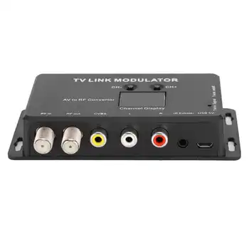 TM70 UHF TV Modulator AV for RF-Converter IR Extender med 21 Channel-Displayet PAL/NTSC valgfri Høj Kvalitet Plast Sort