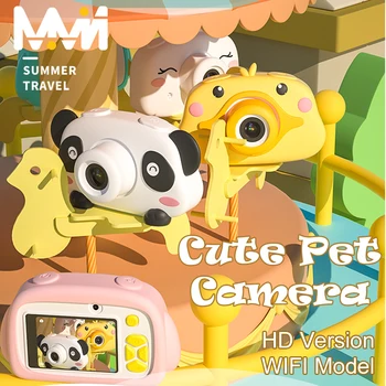 Panda Søde Digital Kamera 4K Børns Kamera, Stor Skærm, Kamera, WIFI Legetøj Til Børn Gave 24MP Børn Uddannelse Toy Kamera