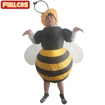Bumble Bee Halloween Oppustelige Kostume til Voksne Cosplay Kostume Party Kvinder, Mænd, Dyr Fancy Kjole Fødselsdag Sprænge Tøj