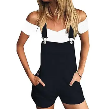 Piger, Af Denim Overalls Kvinder Dejlig Kort Jumpsuits Sommer Mode-Jeans Overalls, Shorts Hvid Lommen, Legedragter