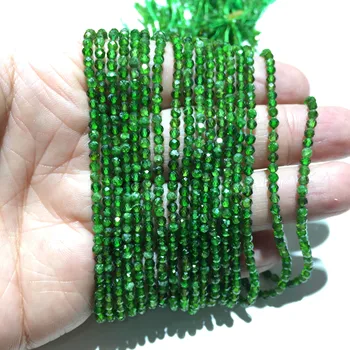 3mm natursten Lille Facetslebet Runde Løse Perler til Smykker at Gøre DIY Armbånd Halskæde Tilbehør Design Chrome Diopside