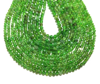 3mm natursten Lille Facetslebet Runde Løse Perler til Smykker at Gøre DIY Armbånd Halskæde Tilbehør Design Chrome Diopside