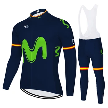 Ropa de ciclismo movistar trøje mænd uniformes de ciclismo para hombre 02