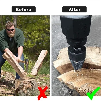 Træ Splitter Boret Sekskantede Skaft Twist Bor Lidt Tunge Træ Splitter Skrue for Elektrisk Boremaskine Kile Bore Værktøj til Træbearbejdning