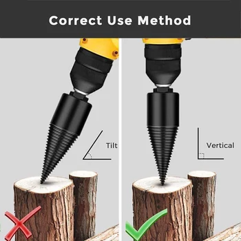 Træ Splitter Boret Sekskantede Skaft Twist Bor Lidt Tunge Træ Splitter Skrue for Elektrisk Boremaskine Kile Bore Værktøj til Træbearbejdning