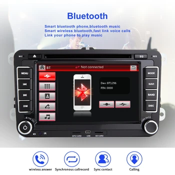 ZLTOOPAI Car Multimedia Afspiller 2 Din Bil DVD-Afspiller Til VW/Volkswagen/Golf/Polo/Tiguan/Passat/SEAT/leon/Skoda/Octavia Auto GPS