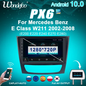 2 din Android 10 bil radio PX6 Til Mercedes BENZ W211 W219 W463 CLS350 CLS500 CLS55 E200 E220 autoradio 2 din bil stereo lyd