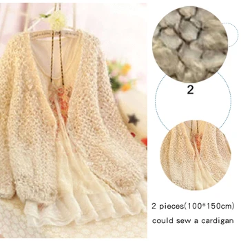 Xintianji Tyk Uld Cardigan Polyester Stof Til Kjole 50*150Cm/Stykke T00176