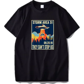 Storm Area 51, T-shirt, De Kan ikke Stoppe Os Alle UFO Tager Folk Væk Fremmede Bløde Trænings T-shirt EU-Størrelse