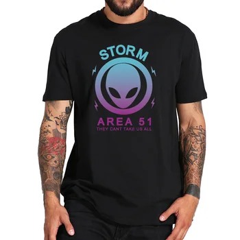 Storm Area 51, T-shirt, De Kan ikke Stoppe Os Alle UFO Tager Folk Væk Fremmede Bløde Trænings T-shirt EU-Størrelse