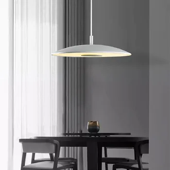 Enkel Led Pendel Hængende Undersøgelse Værelse Lampe til Spisestue Aluminium Hot Aisilan Køkken Nordic Fashion LED Pærer Metal AC