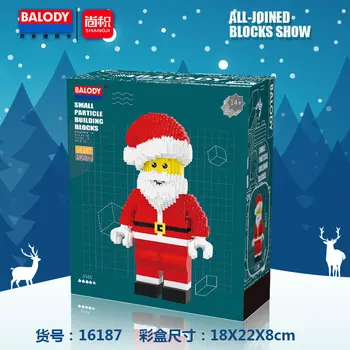 2020 Nye 1910pcs Udsøgt Gave Box Emballage Santa Claus Model Mini-diamant Partikel byggesten Mursten Legetøj For Børn