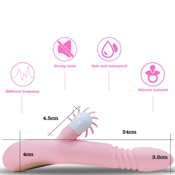 Rabbit Dildo for Kvinder Vibrationer Massageapparat Silikone Vagina, Klitoris Kvindelige Onani Enhed Kvindelige Masturbator Sex Legetøj