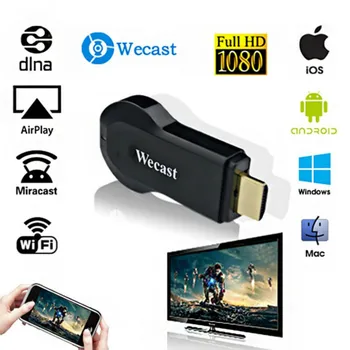 Original Wecast C2 Miracast Tv Stick DLNA Wireless WiFi Display TV Dongle HDMI-kompatible Streaming Media Player Spejling