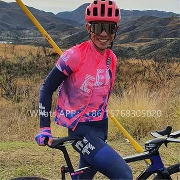 Raphaful EF mænd cyklus vest Pro Team roupa de ciclismo trøje uden ærmer let vindtæt åndbar mesh winddicht