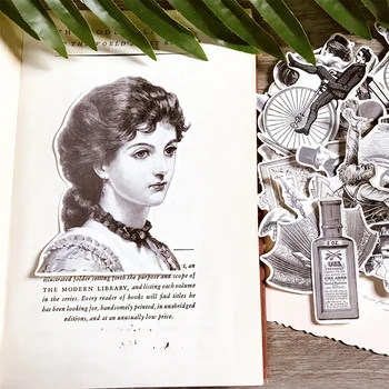 32pcs Retro vintage sticker Scrapbooking Klistermærker Dekorative Sticker DIY Håndværk fotoalbum