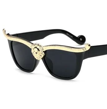 Classic Gold Løvinde Cat Eye Solbriller Kvinder Mode, Glamour Damer Designer Solbriller Cateye Nuancer
