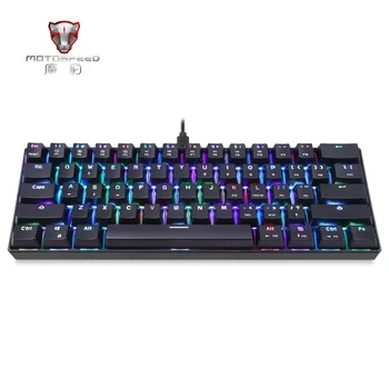 MOTOSPEED CK61 NKRO Mekanisk Tastatur RGB-Baggrundsbelysning med Kailh MAX Skifte Gaming Tastatur, 2 ms responstid Hastighed Alle Anti-ghost Nøgler