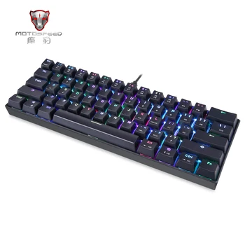 MOTOSPEED CK61 NKRO Mekanisk Tastatur RGB-Baggrundsbelysning med Kailh MAX Skifte Gaming Tastatur, 2 ms responstid Hastighed Alle Anti-ghost Nøgler