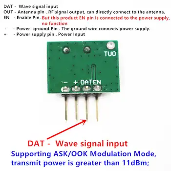 QIACHIP RF-Modul 433 Mhz Superheterodyne Modtager + - Senderens Antenne For Diy Kits 433mhz Fjernbetjening