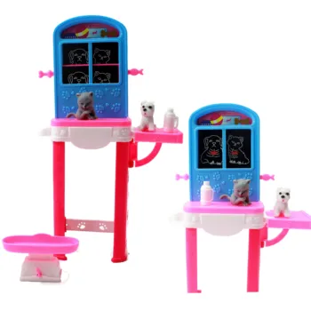 Dukke Tilbehør, Legetøj til børn Mulighed Kat Hund Viser Displayet Stå Dukkehus Møbler til Barbie Dukke
