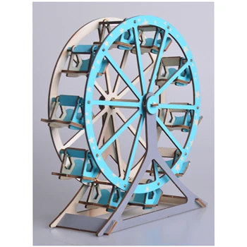 NYE DIY 3D Træ-pariserhjul Puslespil Gave til Børn, Børne Ven Flot Indretning Model Kits Populære Legetøj