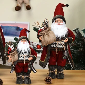 Santa Claus Figur juledekoration Ornamenter Ferie Udsmykning til Jul Hjem JA55