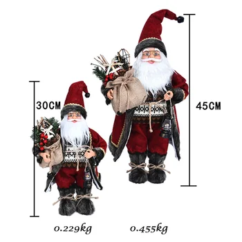 Santa Claus Figur juledekoration Ornamenter Ferie Udsmykning til Jul Hjem JA55