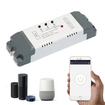 Smart WiFi Wireless Timer-Skifte Modul stemmestyring Skifte Google Startside Kompatibel + 433mHz RF-Controller Kit EWeLink 2CH