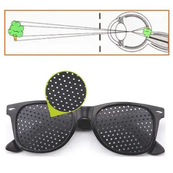 Vision Care Pin hul Solbriller Mænd Kvinder Anti-nærsynethed Pinhole Briller Øje Motion Forbedre Synet Naturlige Helbredende Beskyttelsesbriller
