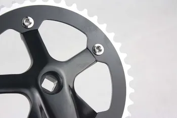 Fixed Gear 44T Krank Sæt bike Cykel Aluminium Chainwheel Legering Krank Sæt Tandhjul Kranksæt