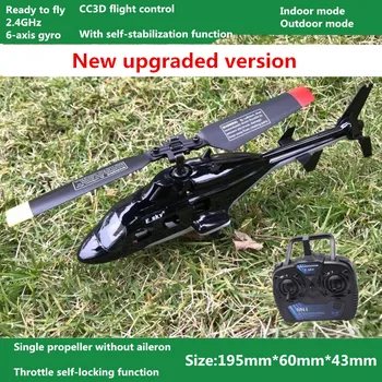 2020 Ny Opgraderet Version RC Helikopter 6-Axis Gyro CC3D Flight Control Radio Elektronisk Hobby Legetøj RC fly Afstand 200 m