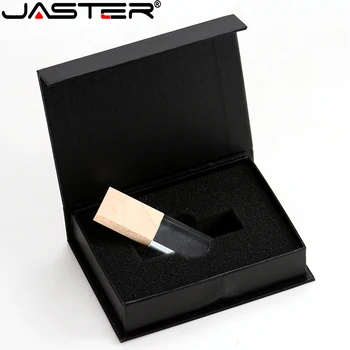 JASTER USB-flash-drev Valnød Krystal sort karton USB 2.0 Maple papir max 4GB 8GB 32GB, 64GB 128GB hukommelse flash stick pen-drev