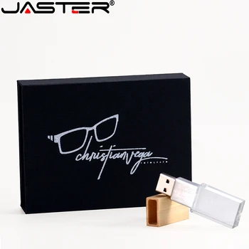 JASTER USB-flash-drev Valnød Krystal sort karton USB 2.0 Maple papir max 4GB 8GB 32GB, 64GB 128GB hukommelse flash stick pen-drev