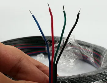 Høj kvalitet 10m 20mX 18AWG 2pin/3pin/4pin/5pin/ LED strip connect linje LED-wire kabel-gratis fragt