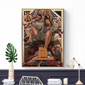 Dekorative The Big Lebowski Klassiske Film Vintage Film Plakat Væg Kunst, Lærred Maleri, Dekoration til stuen Home Decor