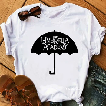 Fem - Umbrella Academy Grafisk Print T-Shirts Kvinder Tøj 2021 Vogue Diego Cha-Cha-Cha Animationsfilm T-Shirt Femme Harajuku-Shirt, Toppe