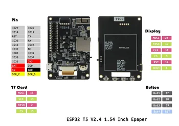 TTGO T5 V2.4 Wifi Og Bluetooth Grundlag ESP-32 Esp32 1.54/2.13/2.9 EPaper HØJTTALER