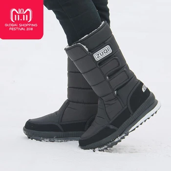 Mænd Støvler vinter sne støvler til mænd Sko tyk blød vandtæt skridsikker holde varm vinter sko Plus størrelse 35 - 47