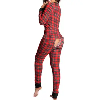 Lady Pyjamas, Der Passer Tilbage Butt Bum Åbne Røv Loungewear Cykling Udstyr Cykling Base Lag Sexet Pyjama Kvinder Jumpsuit