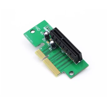 90 Graders PCI-E 4X Riser Card PCIe-4X-Adapter-Kort, Vandret Converter Kort med 4pin Strømforsyning Interface Card