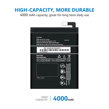 Høj Kvalitet 4000mAh 3.8 V Batteri For Micromax Q392 Udskiftning af Høj Kvalitet Reelle kapacitet Intern Telefon Batería Gratis Værktøjer