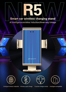 Automatisk Fastspænding Trådløs Bil Oplader ForiPhone 11 pro 11 forSamsung S10 S20 Tre Akser Association Qi Hurtigt Oplade Telefonen