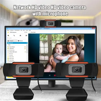 USB-Computer, Webcam Full HD 1080P Webcam-Kamera Digital Web Cam Med Micphone Til Laptop, Desktop-PC, Tablet Drejelige Kamera
